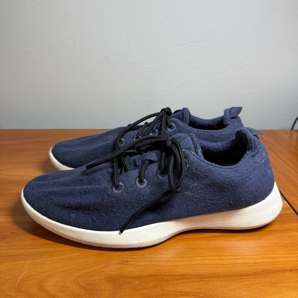 Allbirds Men's Wool Runner Sneakers Navy‎ Blue Fabric Comfort Shoe M10